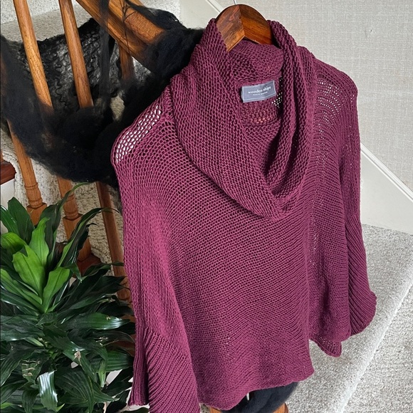 Wooden Ships Burgundy Cowl Neck Sweater - Picture 4 of 15